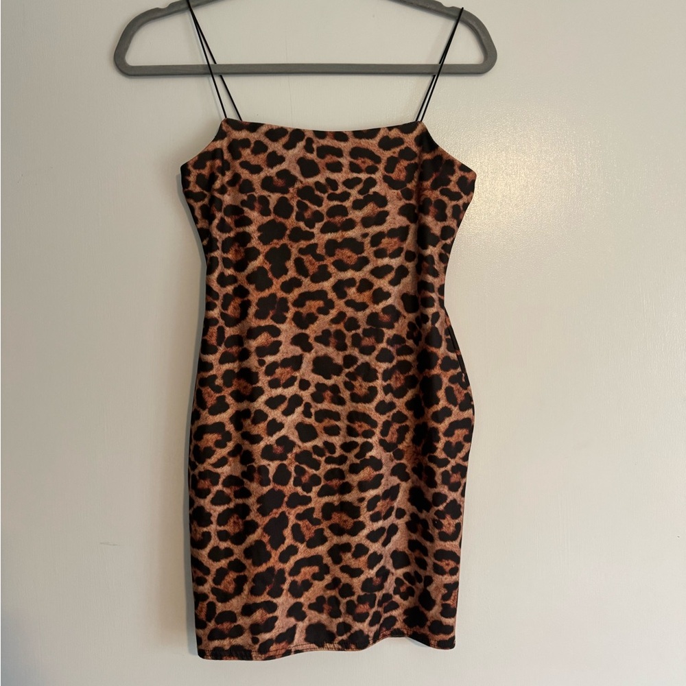 Topshop Animal Print Mini Dress